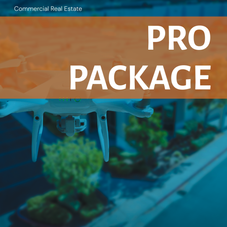 Pro package for standard listings with a camera lens graphic.