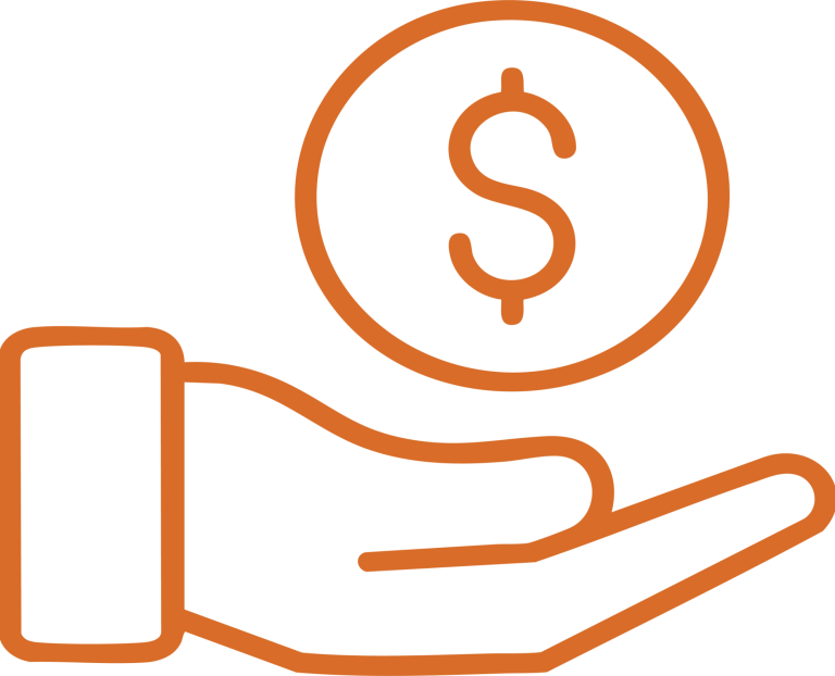 Hand holding a coin with a dollar sign, symbolizing money or financial transactions.